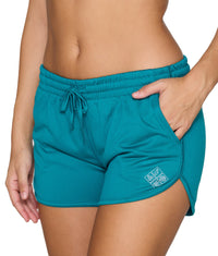 Women's Bright Teal Afloat Recycled Dolphin Short