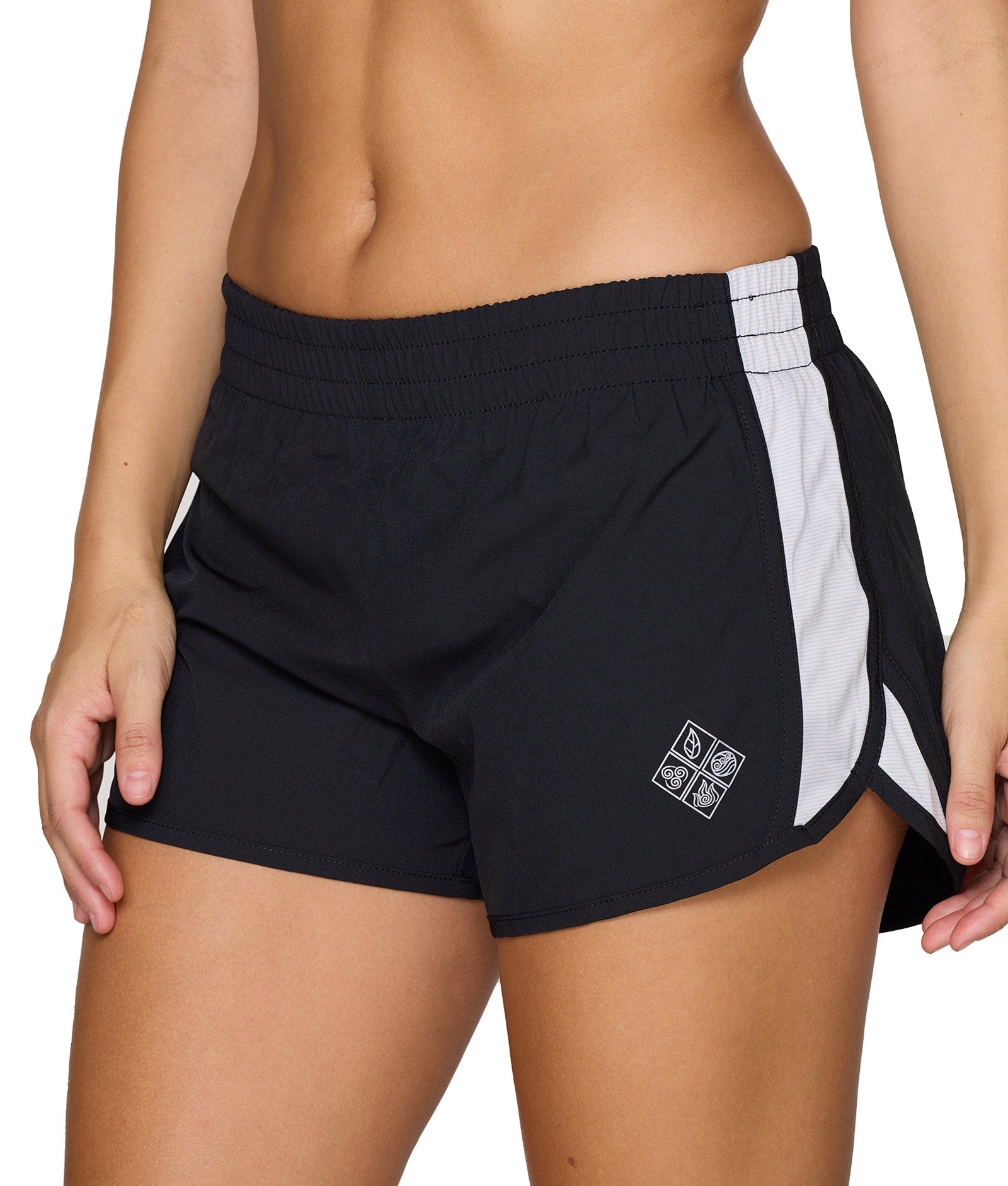 Women's Black Afloat Recycled Running Short with Liner