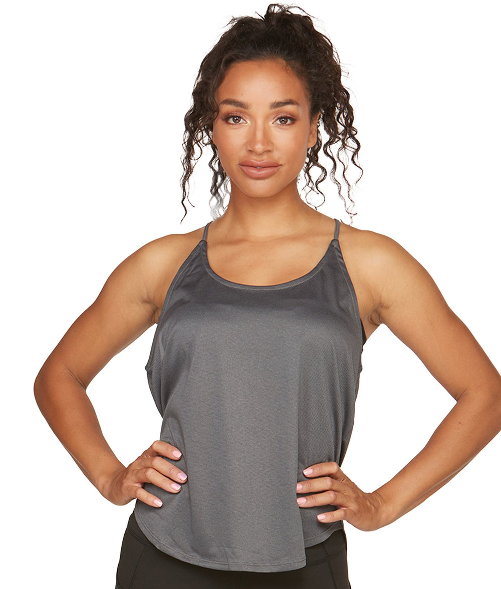 Women's Black Afloat Recycled Strappy Tank
