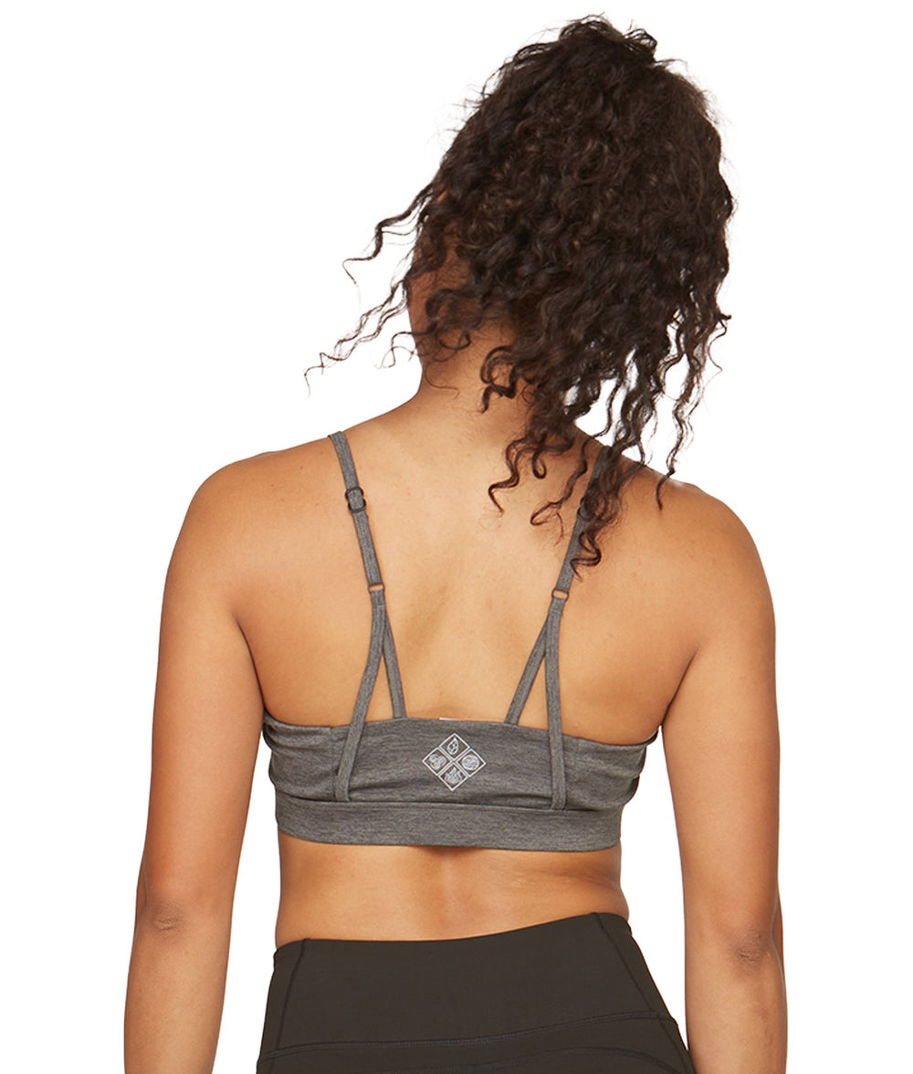 Women's Heather Charcoal Aloft Recycled Bralette