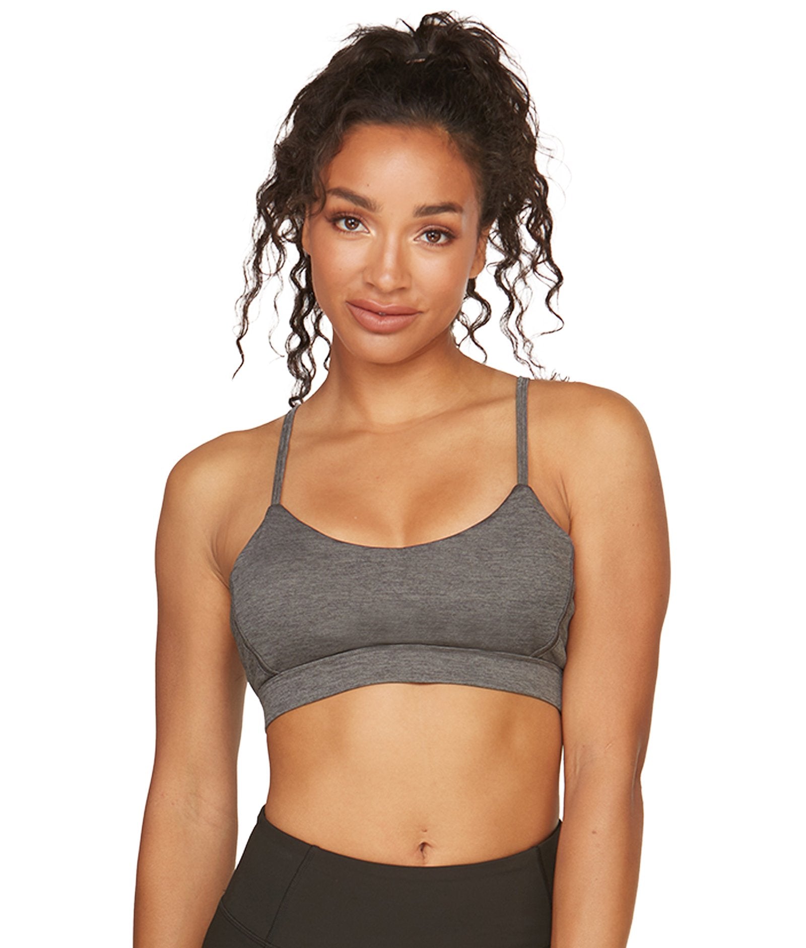Women's Heather Charcoal Aloft Recycled Bralette