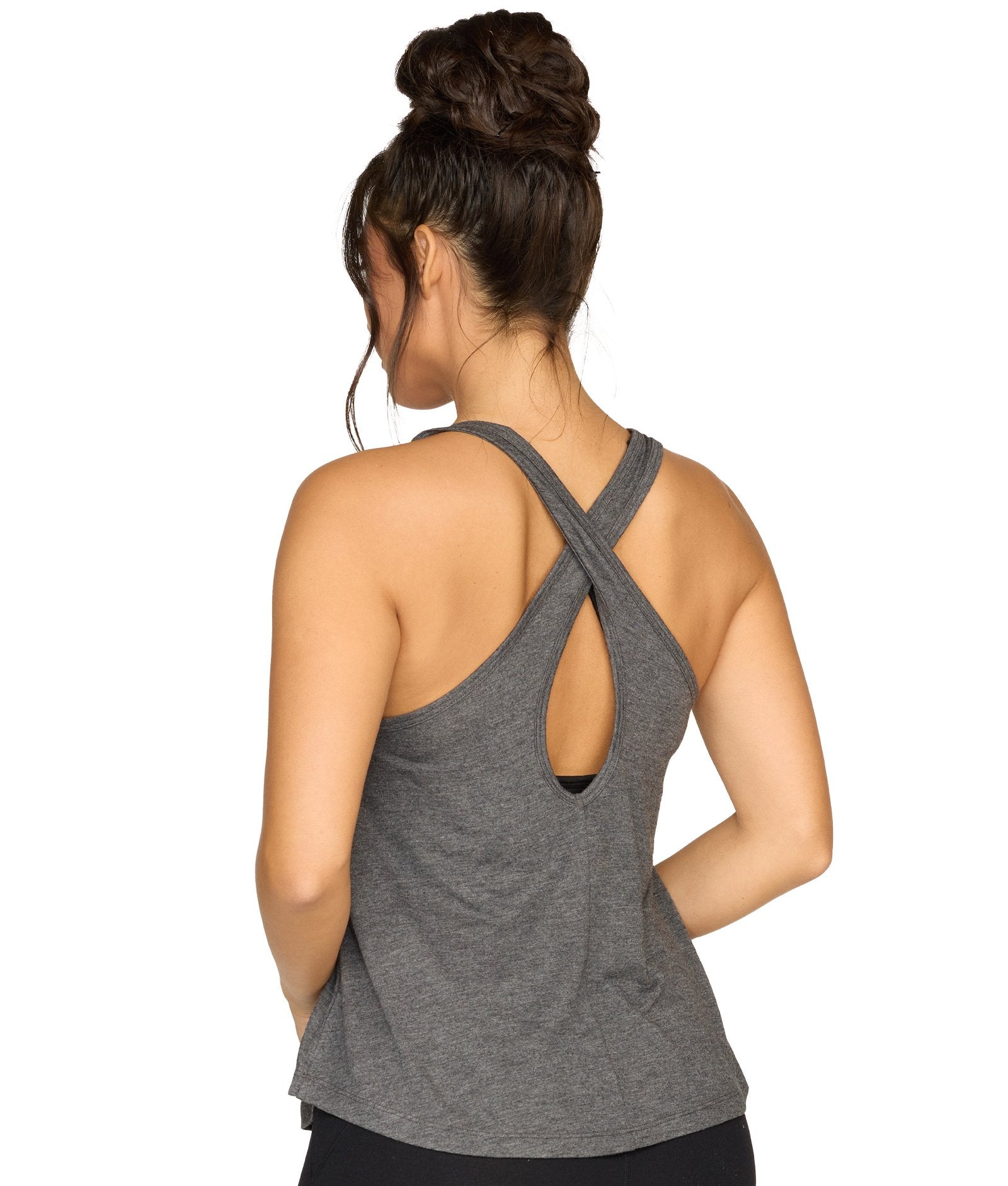 Women's Black Ana Crossback Tank