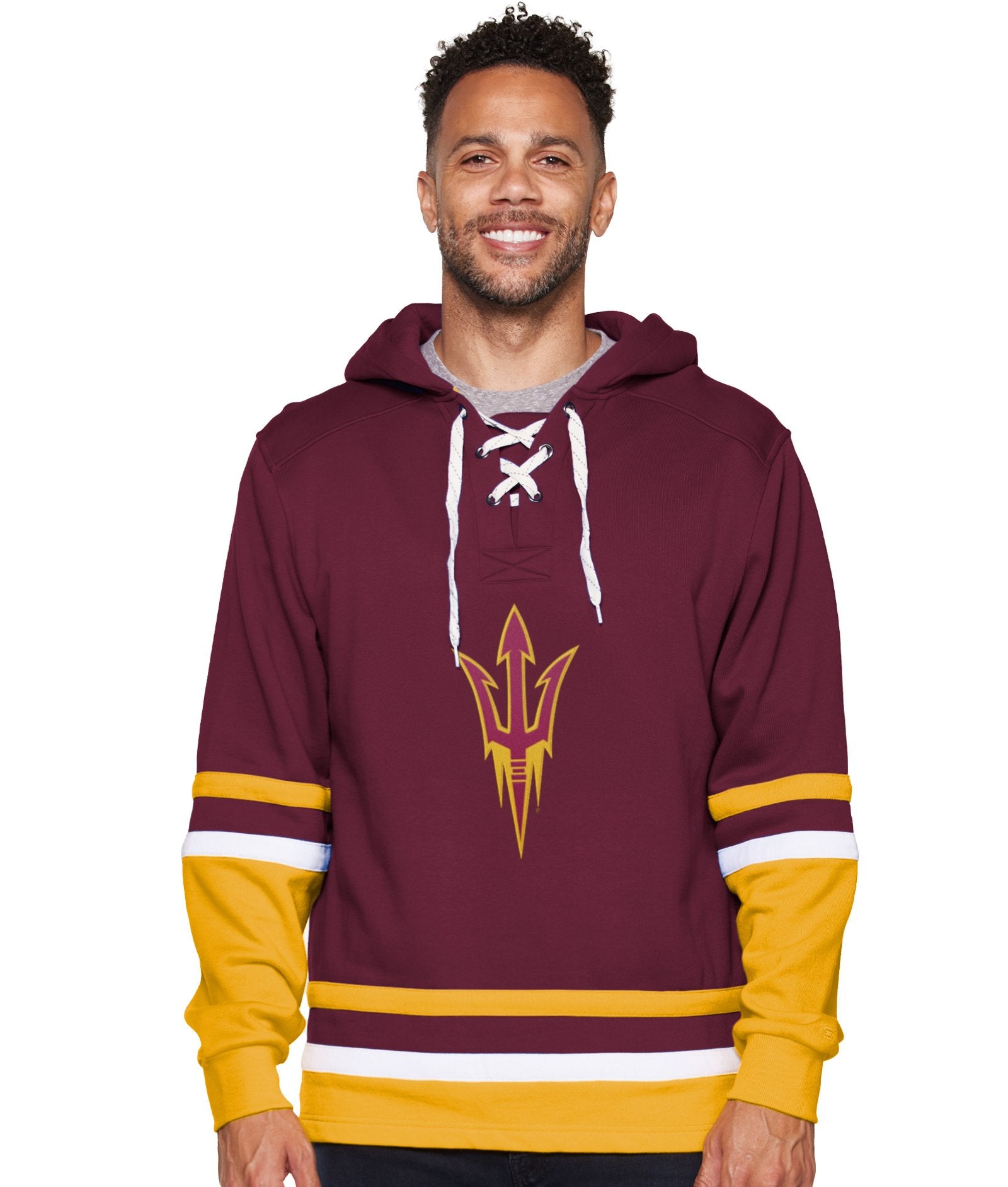 Men's Arizona State Sun Devils Ringing Lace Up Fleece Hoodie