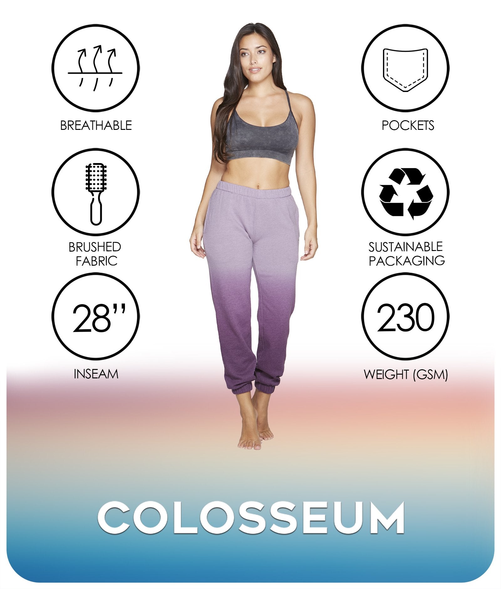 Colosseum Active Women's Aubrey Comfy Fleece Jogger Pant with Pockets