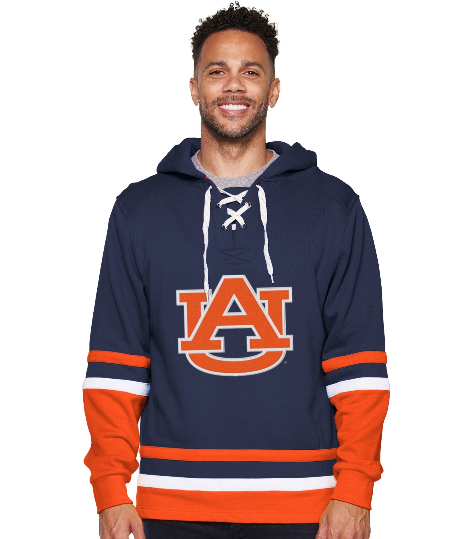 Men's Auburn Tigers Ringing Lace Up Fleece Hoodie