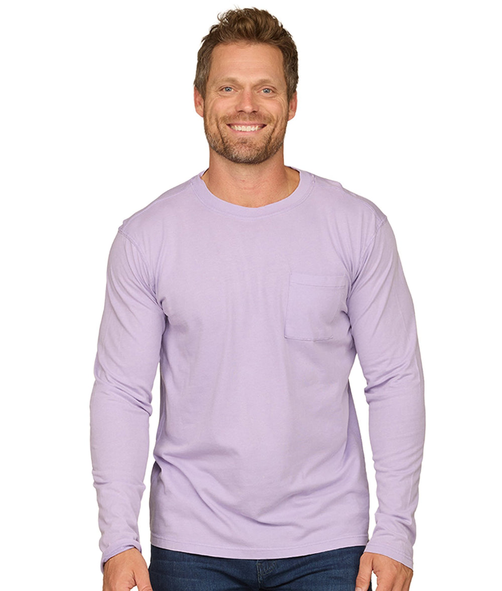 Men's Lavender Fields Axel Long Sleeve Pocket Tee