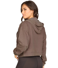 Women's Mocha Bianca Washed Full Zip Hoodie