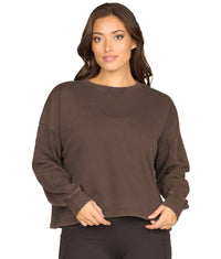 Women's Mocha Britta Washed Crop Pullover