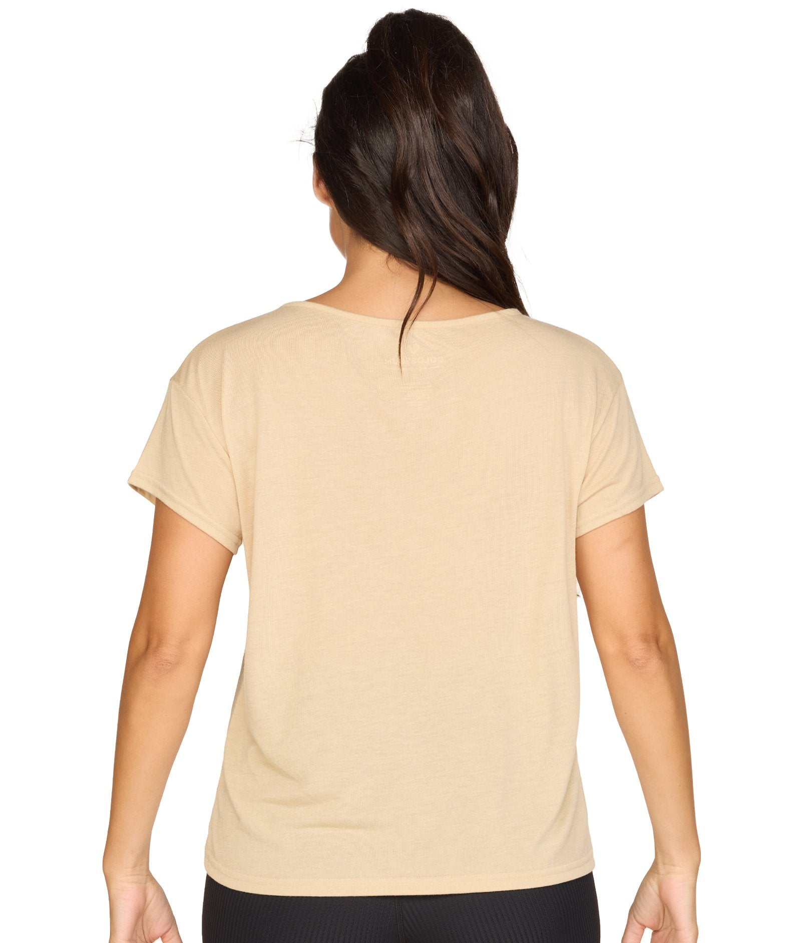 Women's Pale Khaki Brooke Dolman Short Sleeve Tee