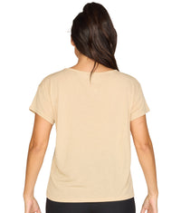 Women's Pale Khaki Brooke Dolman Short Sleeve Tee
