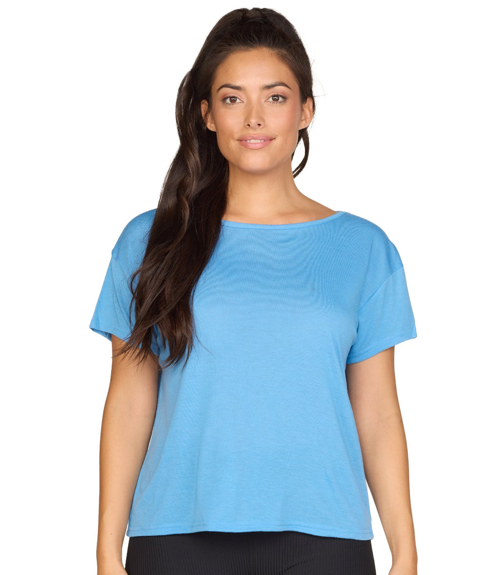 Women's Sky Brooke Dolman Short Sleeve Tee