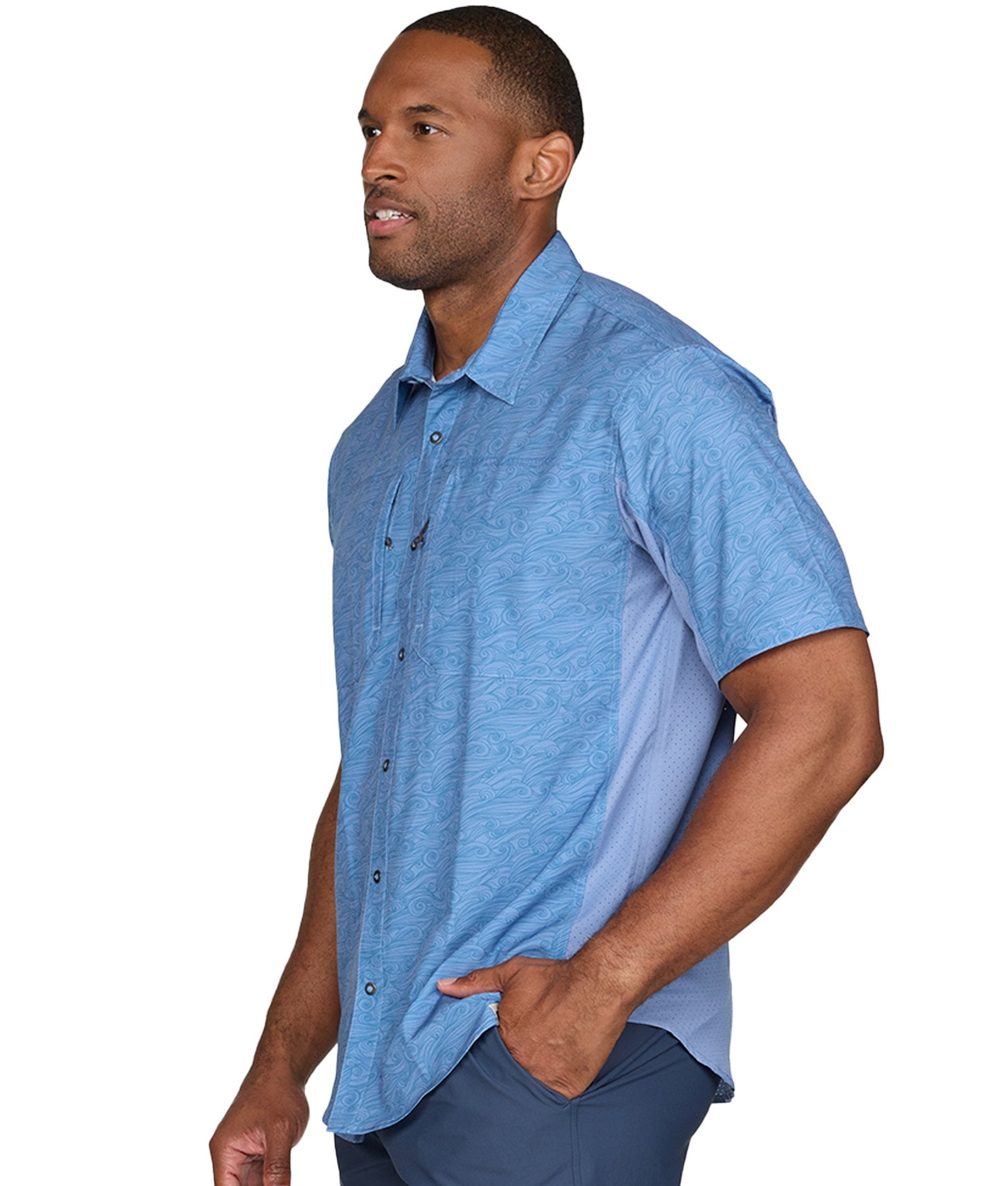 Men's Infinity Cannon Short Sleeve Woven Camp Shirt