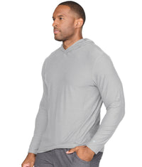 Men's Ash Grey Chandler Long Sleeve Hooded Tee