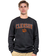 Men's Black Clemson Tigers Campus Crewneck