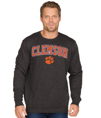 Men's Black Clemson Tigers Campus Crewneck