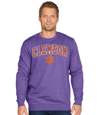 Men's Purple Clemson Tigers Campus Crewneck