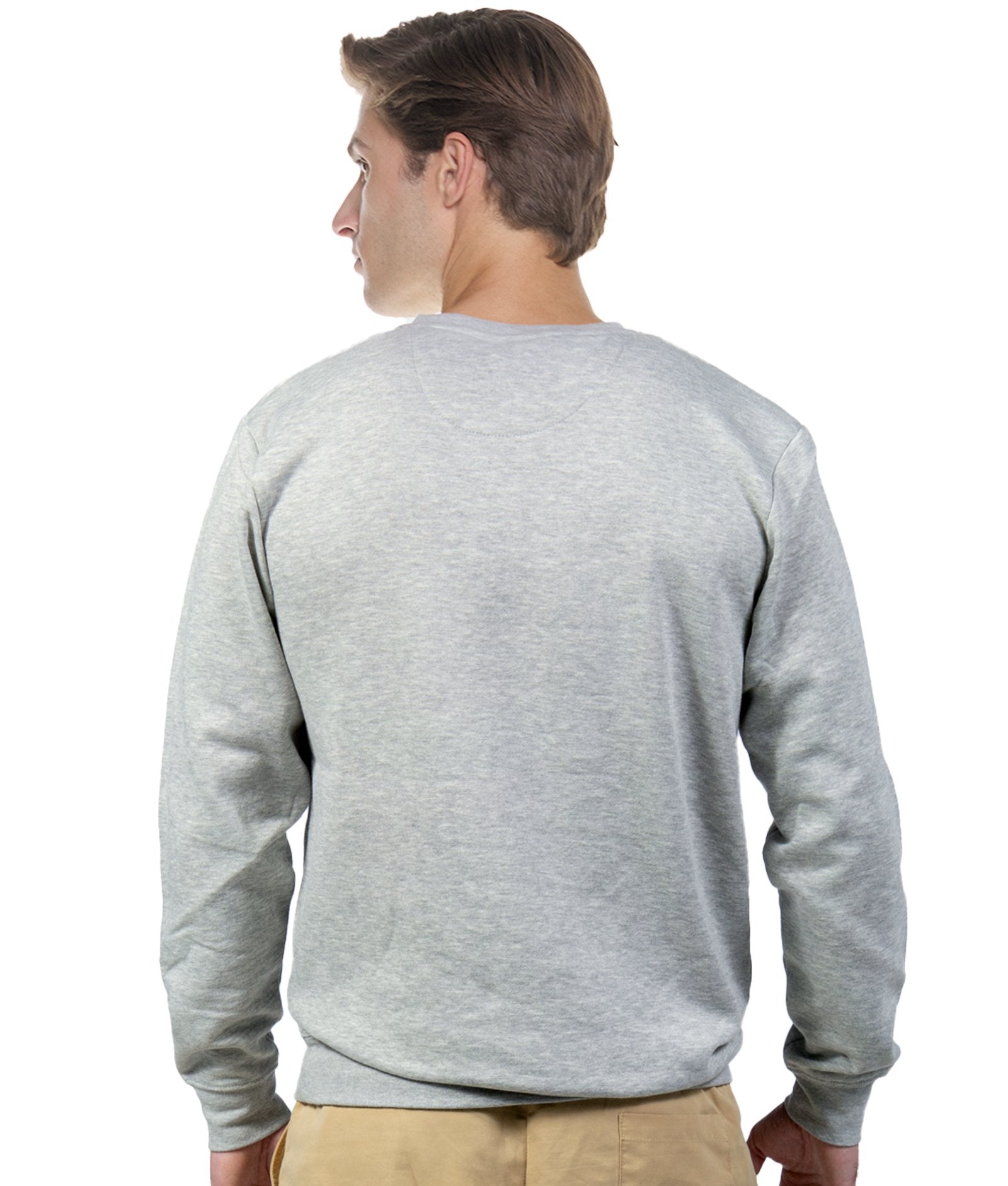 Men's Heather Grey Clemson Tigers Campus Crewneck