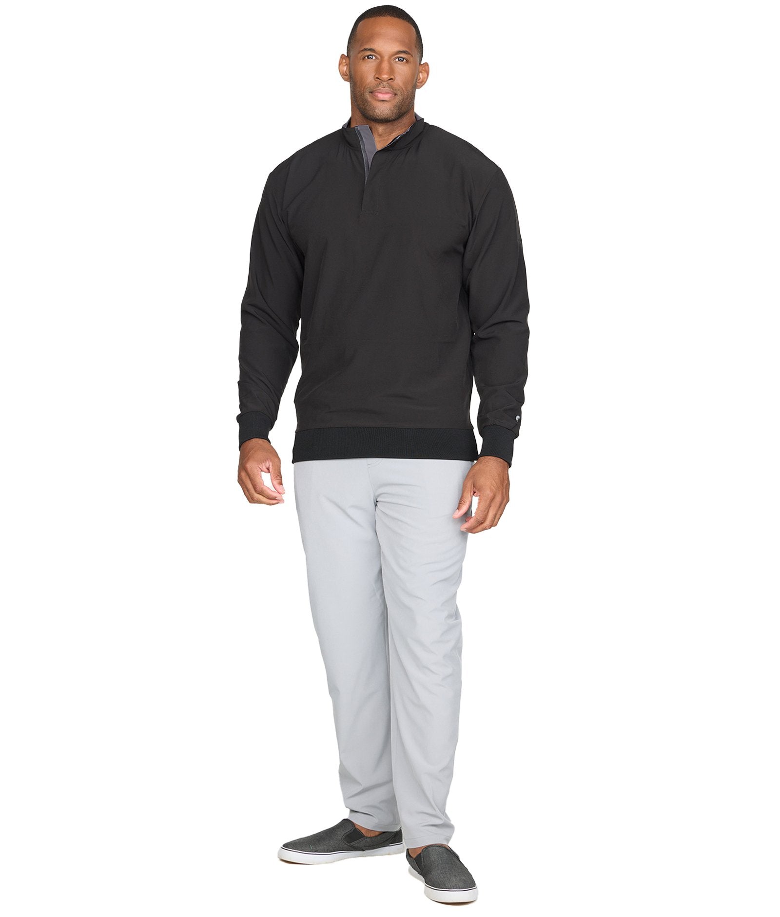 Men's Black Commodore Quarter Zip Pullover