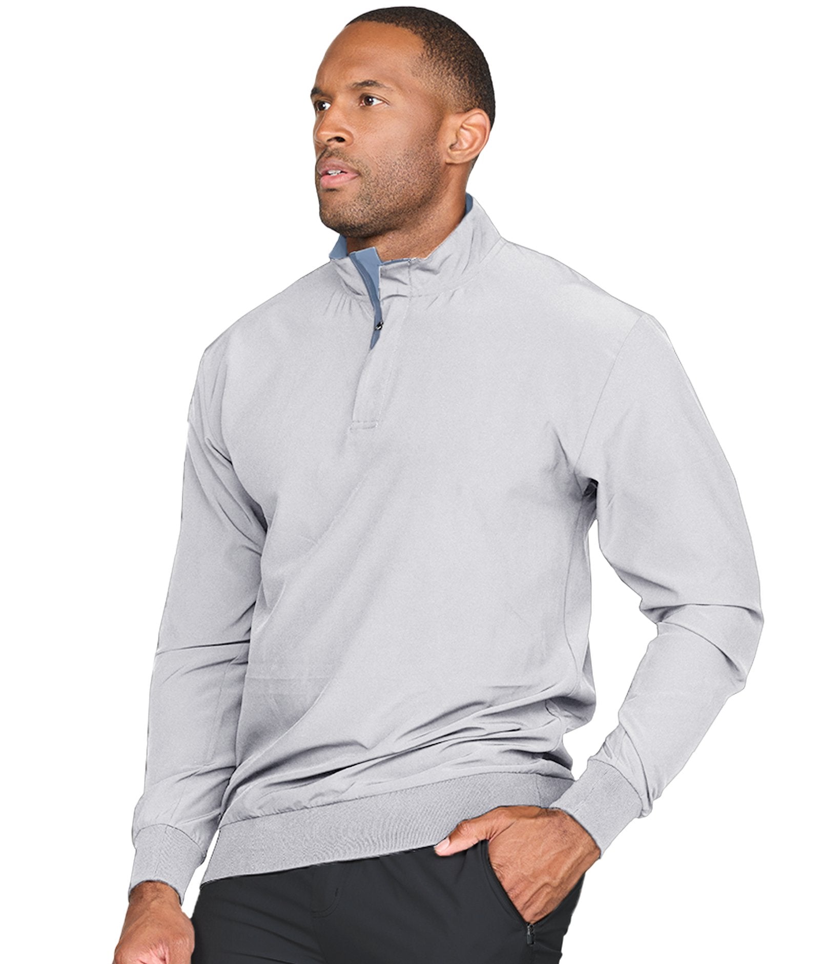 Men's Grey Commodore Quarter Zip Pullover