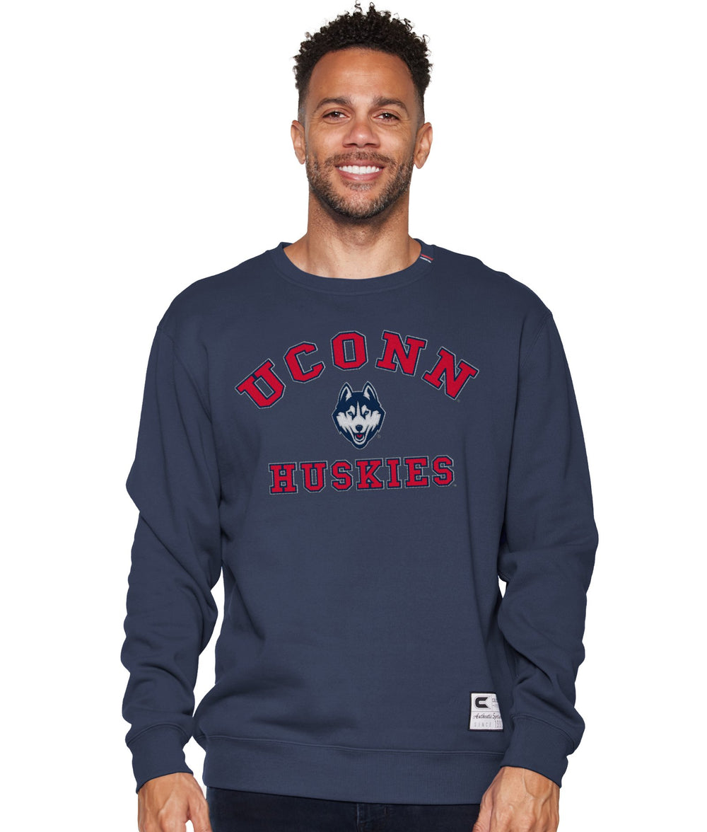 Men's Connecticut Huskies Zion Team Crewneck Fleece