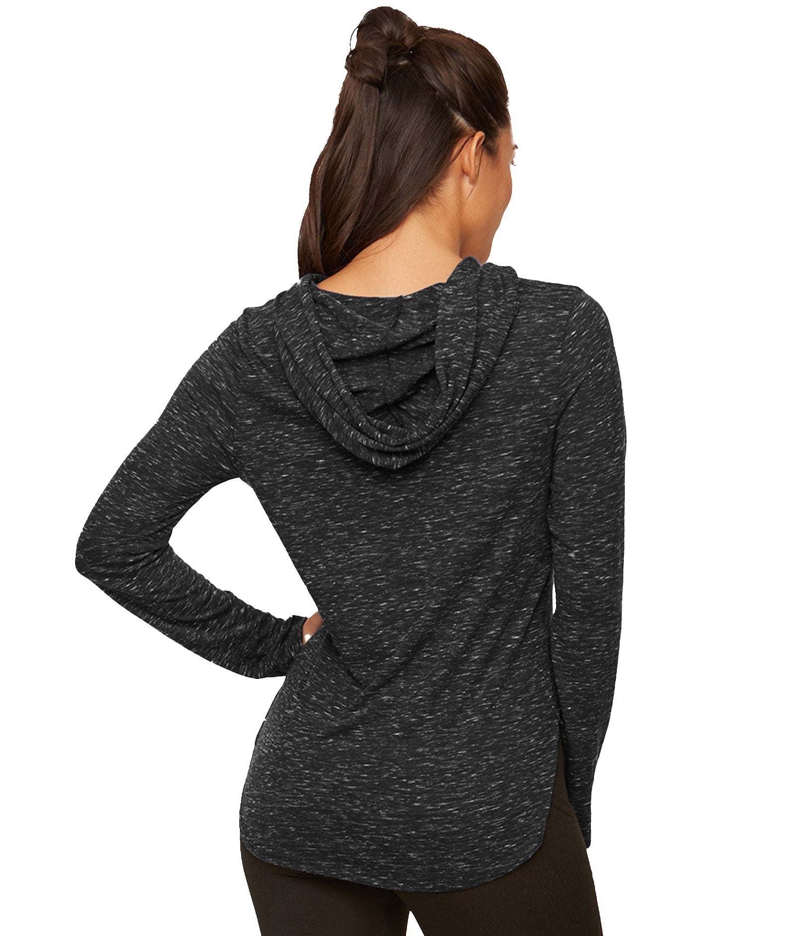 Women's Black Cora Long Sleeve Hooded Tee