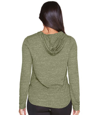 Women's Dark Olive Cora Long Sleeve Hooded Tee