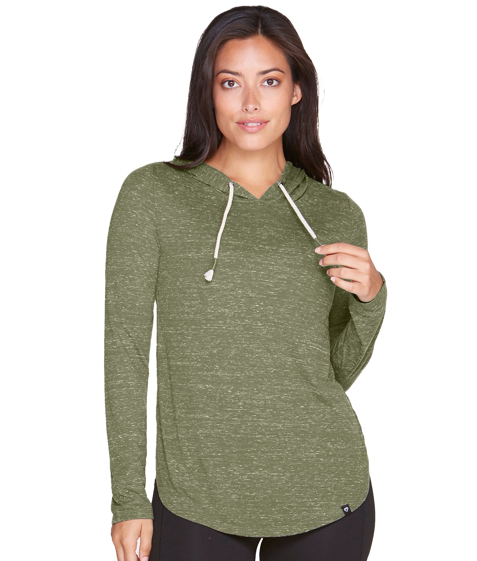 Women's Dark Olive Cora Long Sleeve Hooded Tee