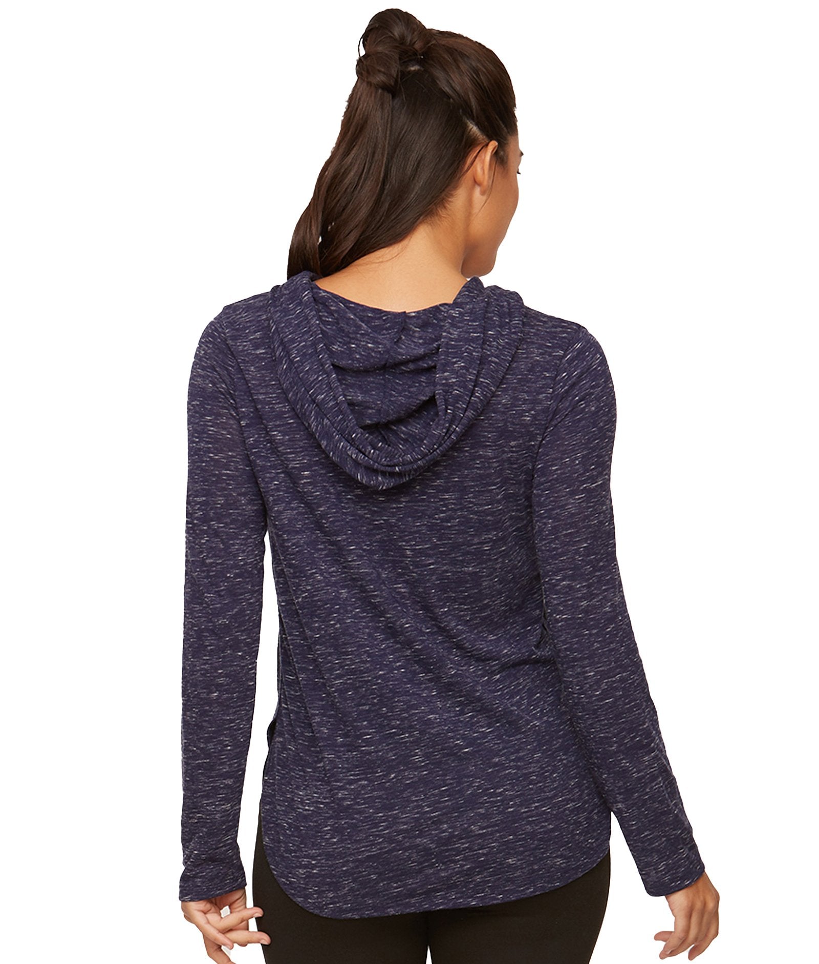 Women's Evening Blue Cora Long Sleeve Hooded Tee