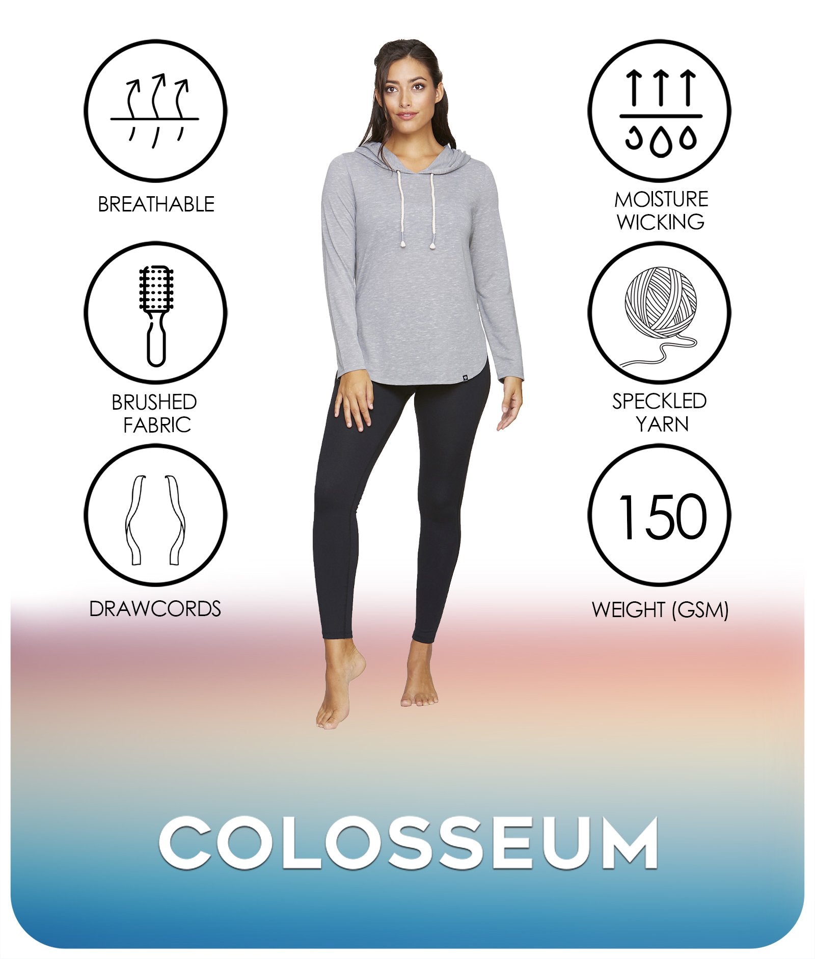 Cora Long Sleeve Hooded Tee – Colosseum Athletics