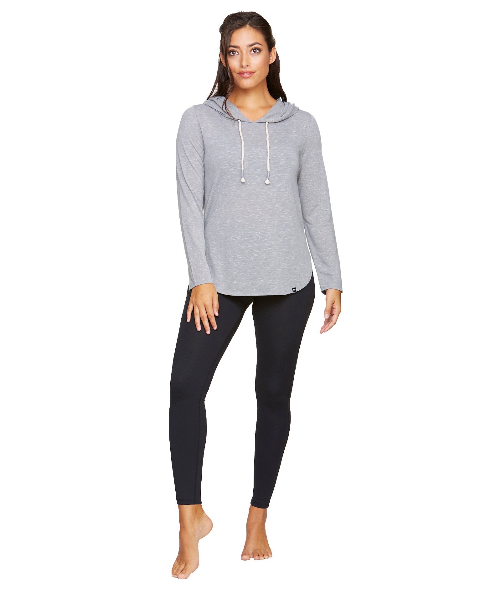 Women's Grey Cora Long Sleeve Hooded Tee