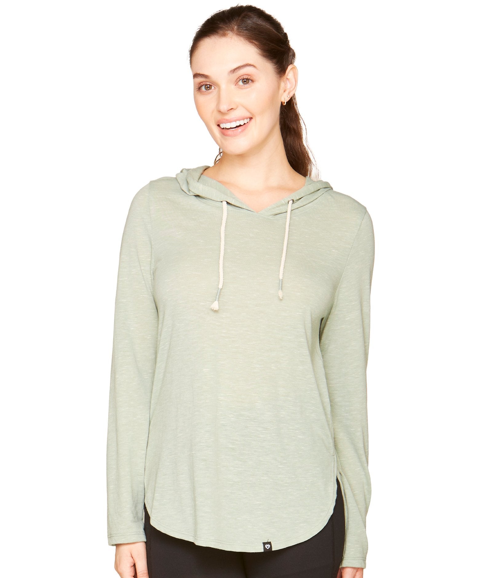 Women's Iceberg Green Cora Long Sleeve Hooded Tee