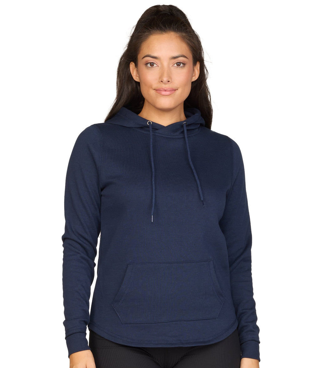 Women's Navy Crossover Hoodie