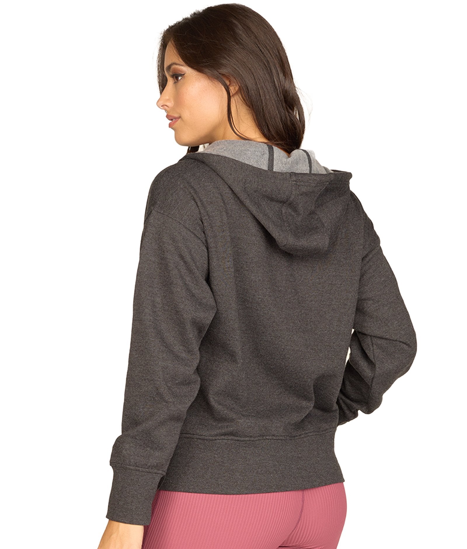 Women's Black Daisy Full Zip Hoodie