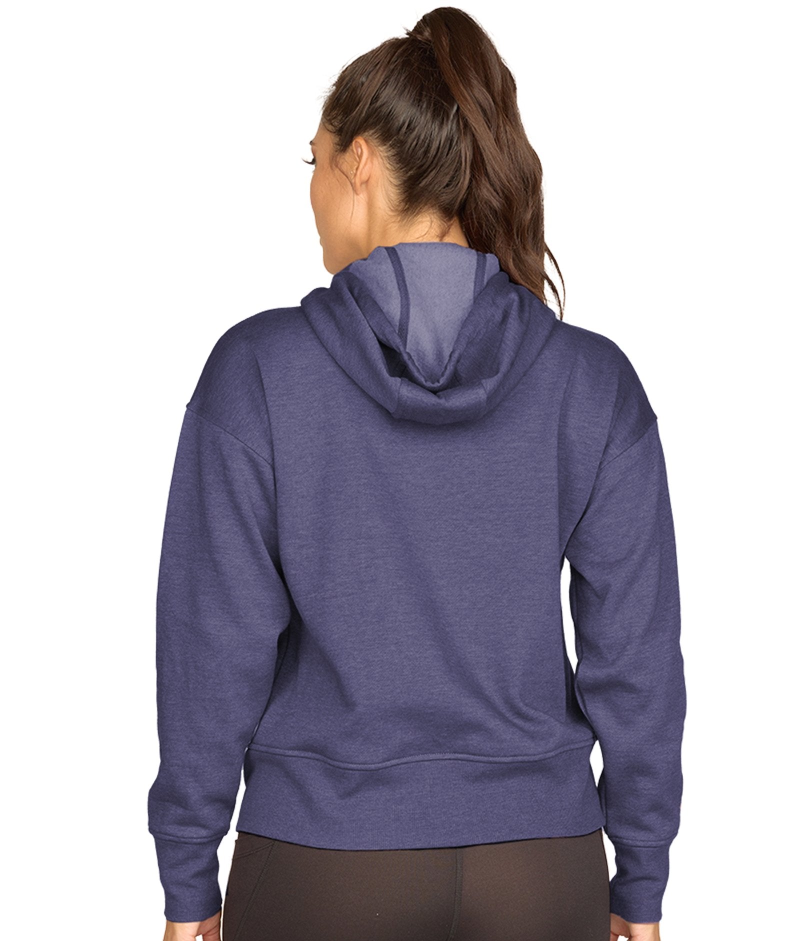 Women's Evening Blue Daisy Full Zip Hoodie