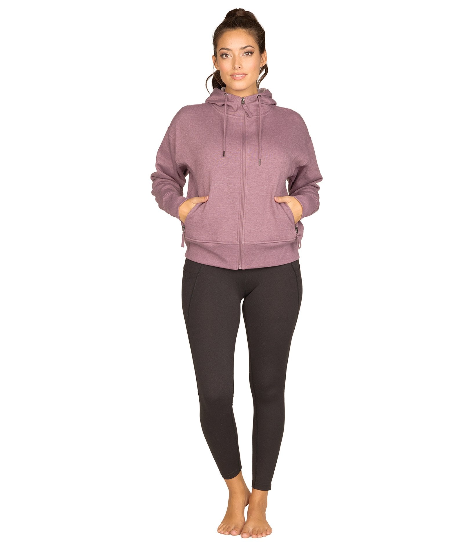 Women's Purple Rain Daisy Full Zip Hoodie