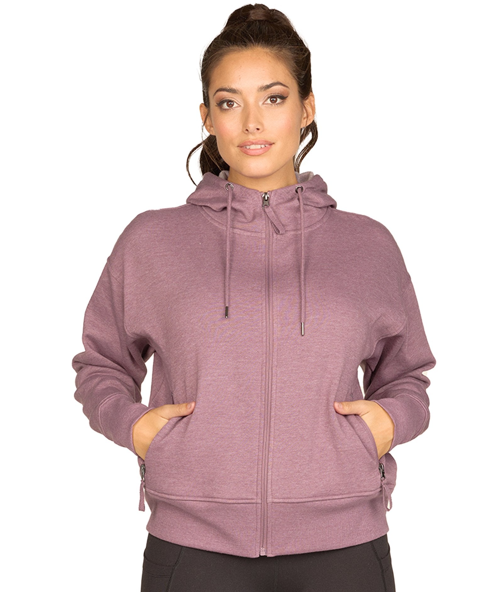 Women's Purple Rain Daisy Full Zip Hoodie