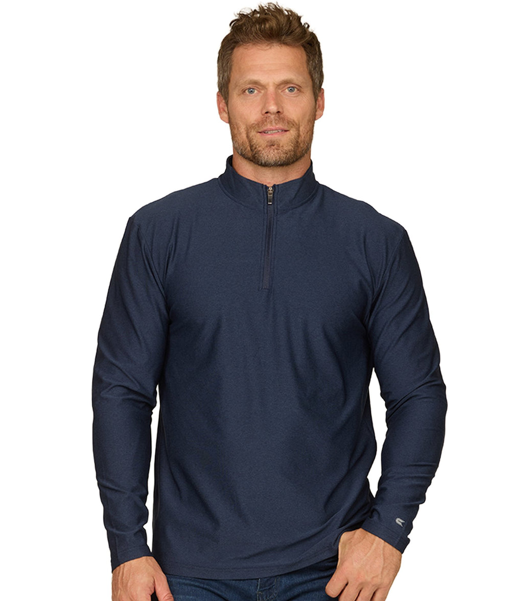 Men's Heather Navy Dover Quarter Zip