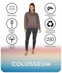 Women's Mocha Dulce Oversized Pullover Features