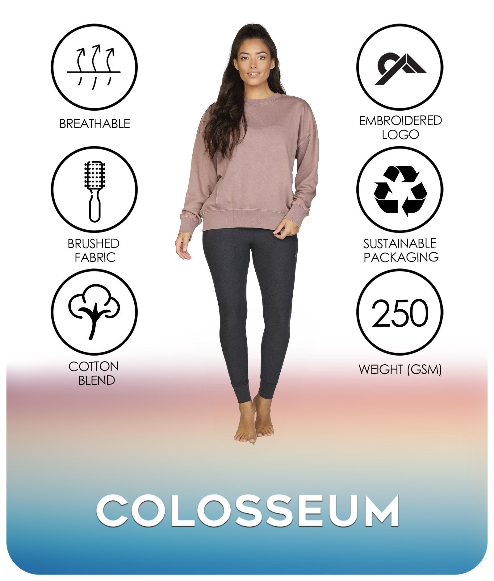 Women's Purple Rain Dulce Oversized Pullover Features