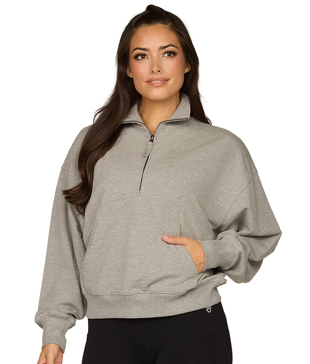 Women's Heather Grey Emerson Half Zip