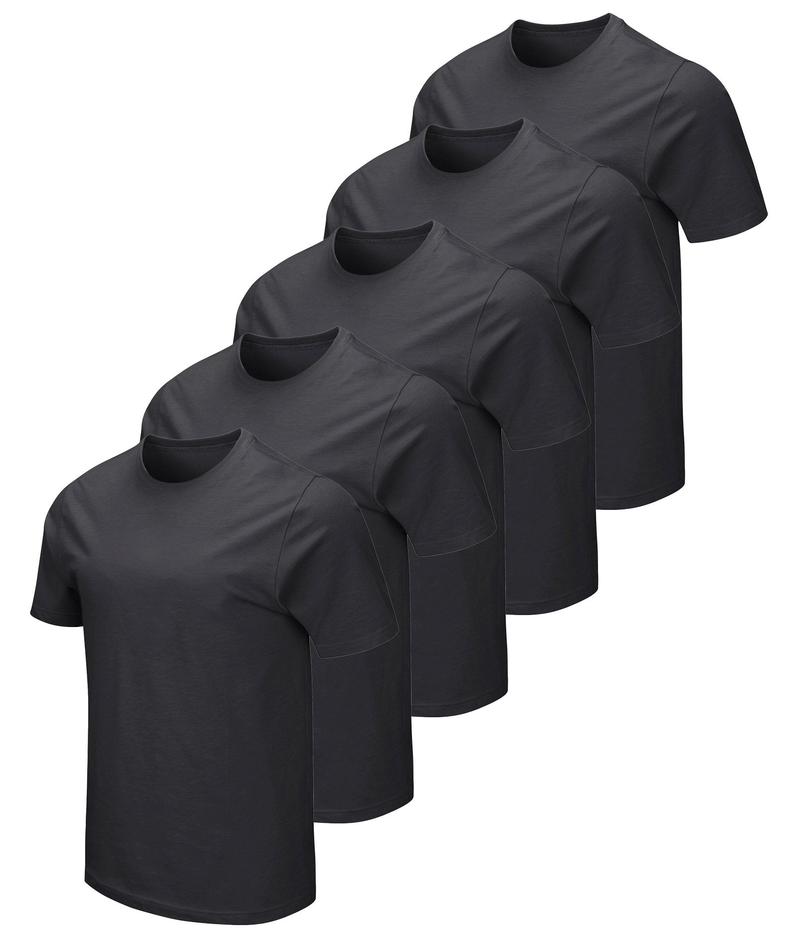 Men's Black 5-Pack Essential Dual Blend Tee