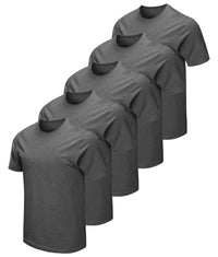 Men's Charcoal 5-Pack Essential Dual Blend Tee