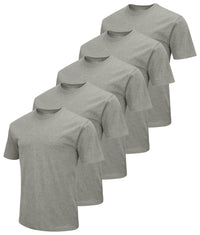 Men's Heather Grey 5-Pack Essential Dual Blend Tee