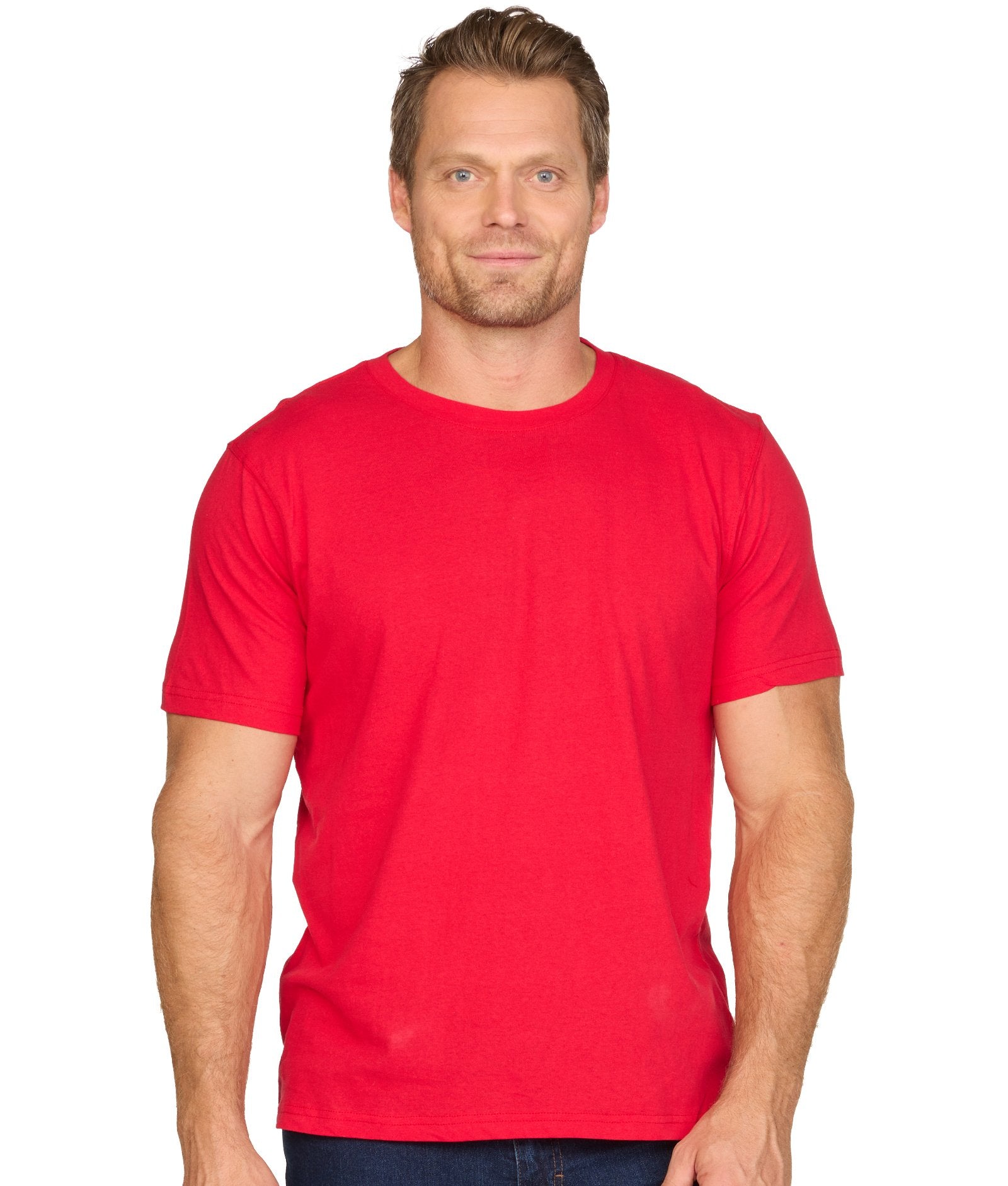 Men's Red Field Short Sleeve Tee