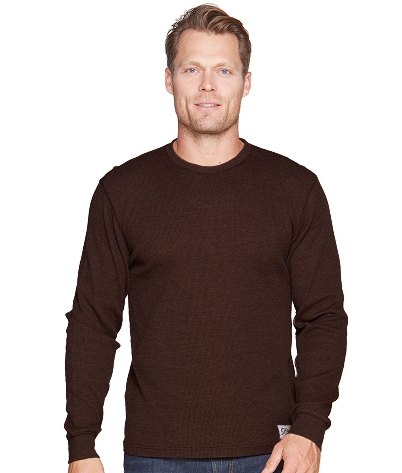 Men's Brown Furnace Long Sleeve Thermal Shirt