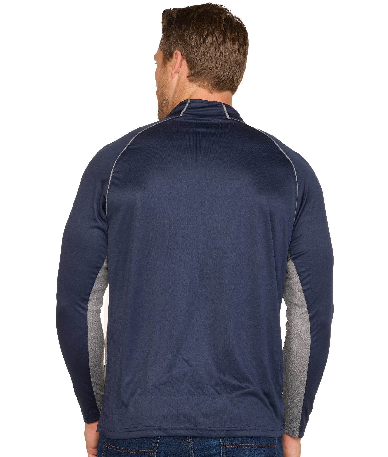 Men's Navy Glide Long Sleeve Quarter Zip Windshirt