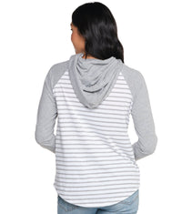 Women's Heather Grey Gloria Long Sleeve Hooded Tee