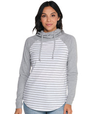 Women's Heather Grey Gloria Long Sleeve Hooded Tee