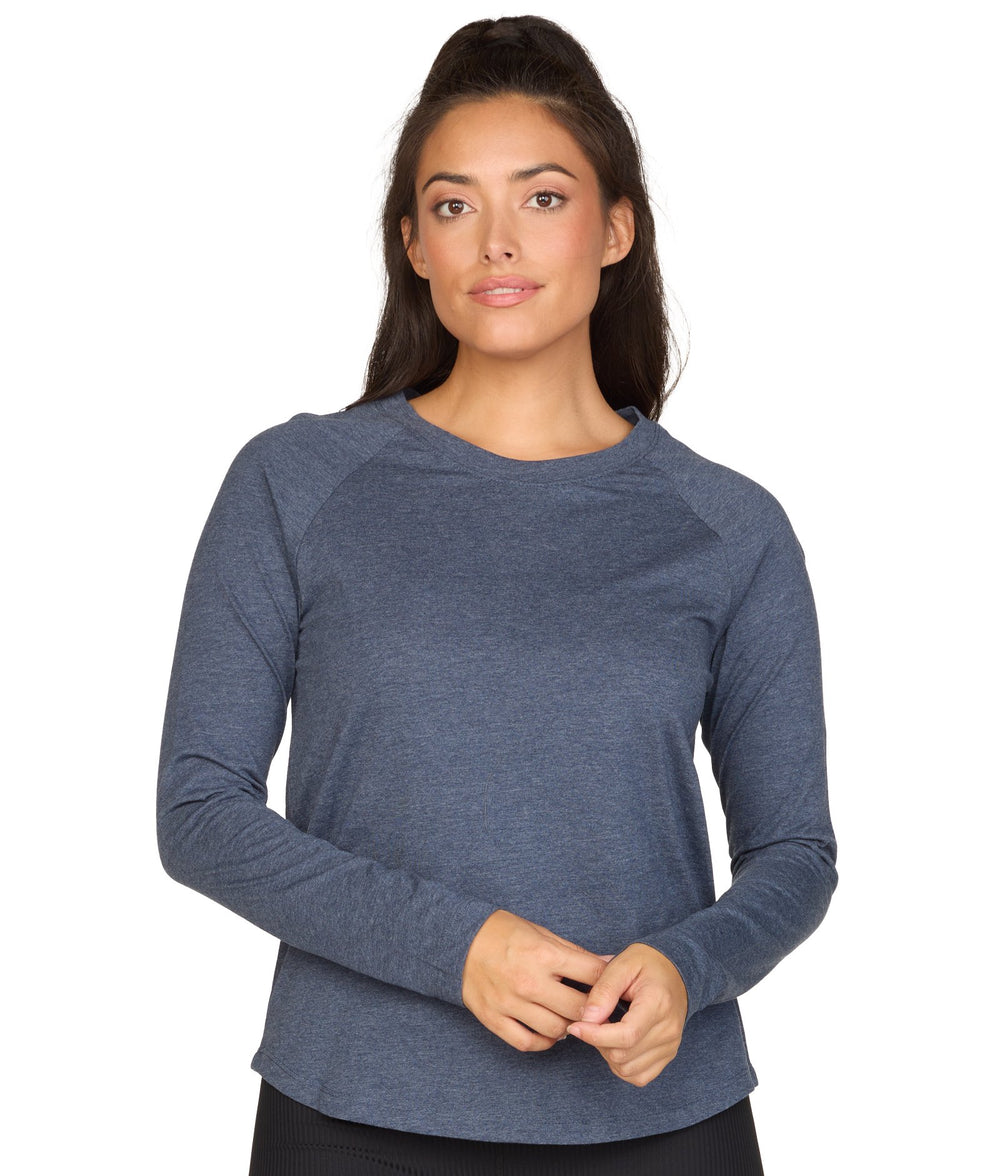 Women's Navy Harlow Long Sleeve Tee