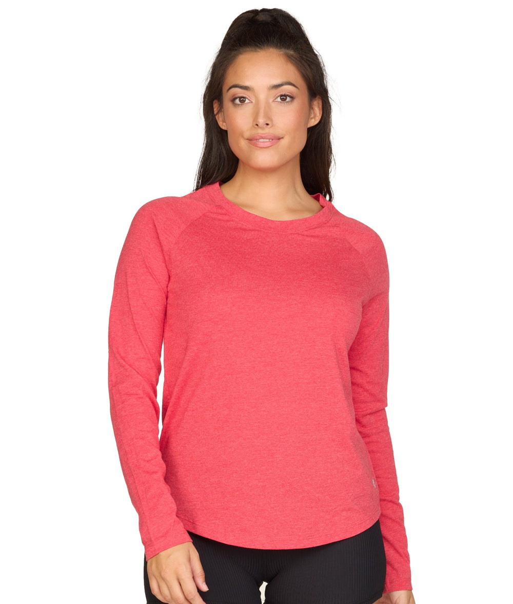 Women's Red Harlow Long Sleeve Tee